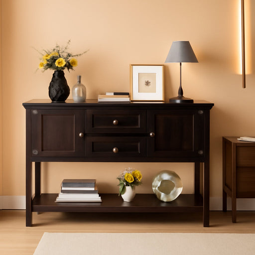 48" Solid Wood Sideboard Buffet Cabinet with Storage Drawers