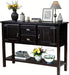 48" Solid Wood Sideboard Buffet Cabinet with Storage Drawers