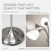 Floor Lamp with 5 Movable Shades & Adjustable Brightness – Perfect Lighting for Bedroom Decor, Beauty & Art Studio, Silver