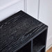 Wooden Sideboard Buffet Cabinet with Open Storage & Adjustable Shelves,Farmhouse Narrow Entryway Cabinet with Socket Hole & Anti‑Tip Kit,Slim Accent Cabinet for Small Spaces (Black 31.7")