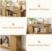 63-Inch Console Table for Entryway, Farmhouse Wooden Sofa Table behind Couch with 2-Tier Storage Shelf for Living Room, Foyer, Hallway, Entrance