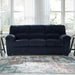 Blue Corduroy Contemporary Sofa For Comfortable Living