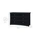 Crescent 6 Drawer Double Dresser (Black) – GREENGUARD Gold Certified, Dresser for Nursery, 6 Drawer Dresser, Kids Dresser, Nursery Dresser Drawer Organizer, Chest of Drawers