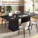 78.7" Rectangular Dining Table for 6/8/10, Kitchen Dinner Table, Black