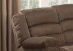 Bill Collection Modern Fabric Upholstered Living Room Reclining Sofa with Padded Pillow Top Armrests, Brown, (Bill-Brown-Drs)