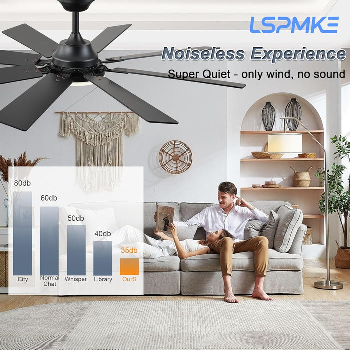52 Inch Ceiling Fans with Lights, Brown Ceiling Fan with Light and Remote Control, Reversible DC Motor, 3CCT, Dimmable, Timer, Noiseless, Ceiling Fan for Bedroom Living Room, Indoor/Outdoor Use