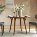 round Dining Table for 4, 45” Solid Wood Kitchen Dining Room Table, Small Dinner Coffee Writing Table for Kitchen Cafe Space Saving, Acorn