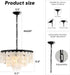 18 Inches Capiz Shell Chandelier Dimmable Luminaire