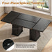 78.7" Rectangular Dining Table for 6/8/10, Kitchen Dinner Table, Black