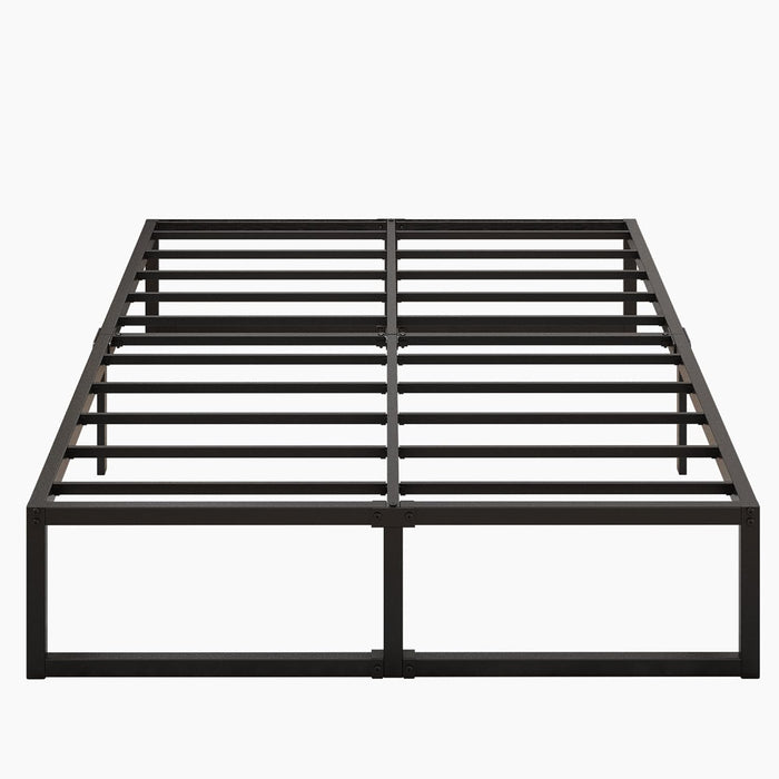 14 Inch King Bed Frame Sturdy Mattress Foundation, Heavy Duty Metal Platform with Steel Slats Support No Box Spring Needed, Noise Free, Easy Assembly, Black