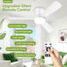 42" White Ceiling Fans with Lights and Remote, Low Profile Ceiling Fan with Light, Reversible DC Motors, 3CCT Dimmable Timer Noiseless, Flush Mount Ceiling Fan for Bedroom/Living Room