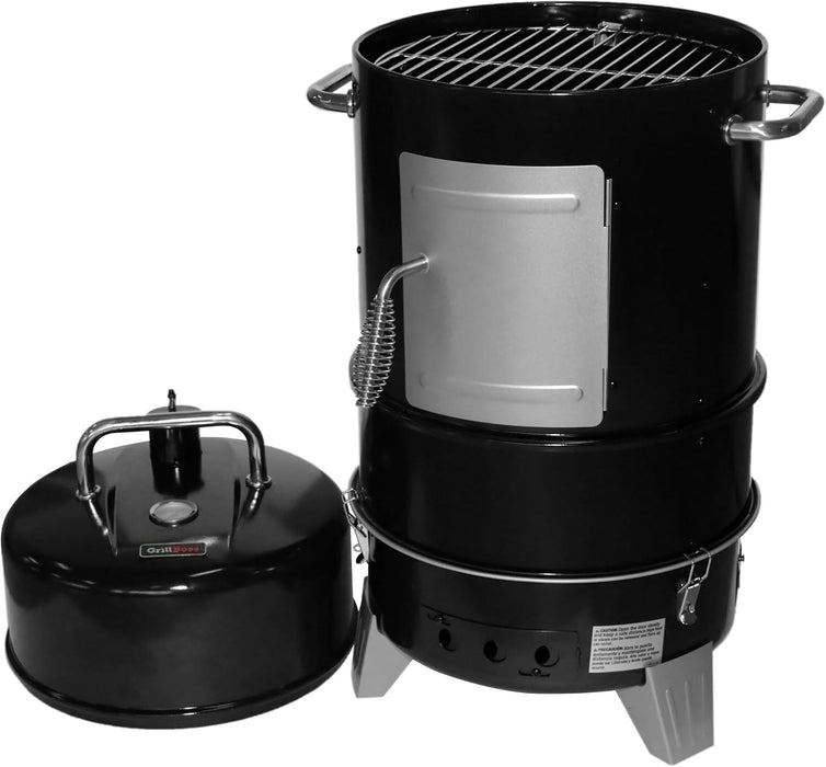 4 Tier Vertical Freestanding Charcoal Smoker Portable BBQ Grill with Temperature Gauge for Outdoors, 564 Square Inch Cooking Area, Black