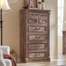Farmhouse 57" Tall 7 Drawers Dresser for Bedroom, Light Brown