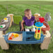 Playhouses, All around Playtime Patio with Canopy, Kid Indoor and Outdoor Kitchen Playset, Kids 2+ Years Old, Sensory Playhouse