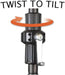 7.5' round Crank Lift, Collar Tilt, Aluminum Pole, Fiberglass Rib Patio Umbrella, Bronze Finish