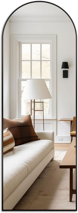 Arched Mirror Full Length,Standing Mirror,Large Floor Mirror with Stand for Wall Entryway Door Bedroom Bathroom Living Room