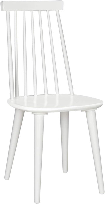 American Homes Collection Burris Country Farmhouse Natural and White Spindle Side Chair (Set of 2)