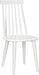 American Homes Collection Burris Country Farmhouse Natural and White Spindle Side Chair (Set of 2)