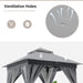 Patio Gazebo 8'X8', Outdoor Heavy Duty Party Tent Shelter with Double Roofs, Mosquito Nettings and Privacy Screens for Backyard, Garden, Lawn, Gray