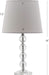 Lighting Collection – Nola Set of 2 Modern Glam Stacked Crystal Ball 16-Inch Table Lamps, LED Bulbs Included, Bedroom Living Room Home Office (LIT4123C-SET2)