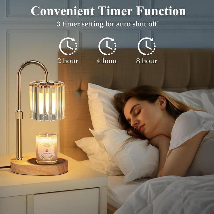 Candle Warmer Lamp, with Timer Dimmer Adjustable Height, Birthday Gifts for Women Men, for Mom, Wax Melt Warmer for Home Decor Room Decor, Thanksgiving Gifts Christmas