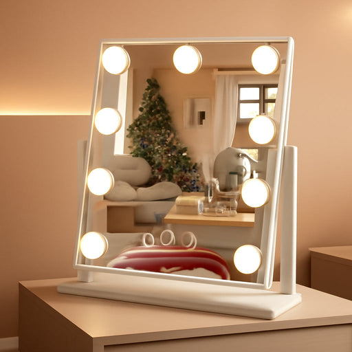 Vanity Mirror with Lights,Makeup Mirror with Lights,Light up Mirrors with Smart Touch 3 Colors Dimmable,Mirror with Lights with 360° Rotation