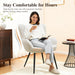 Beige Sherpa Upholstered Accent Chair Curved Backrest