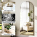 Arched Full Length Mirror 71"X26" Leaning Hanging Decor Silver
