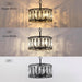 Matte Black Crystal Chandelier Featuring Four Lights