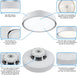 Ceiling Fans with Lights and Remote, Flush Mount Modern Bladeless Ceiling Fan with Light, 6 Speeds, Stepless Dimming and CCT 3000K-6000K LED Lights for Bedroom, Study Room (White, 20.1″)
