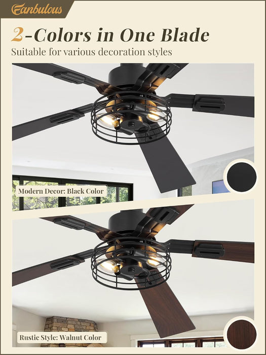 Farmhouse Rustic Ceiling Fan Featuring Remote Lighting