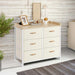 Beige Kids Dresser With 6 Drawers