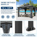 10x10 Outdoor Gazebo Weatherproof Privacy Curtains