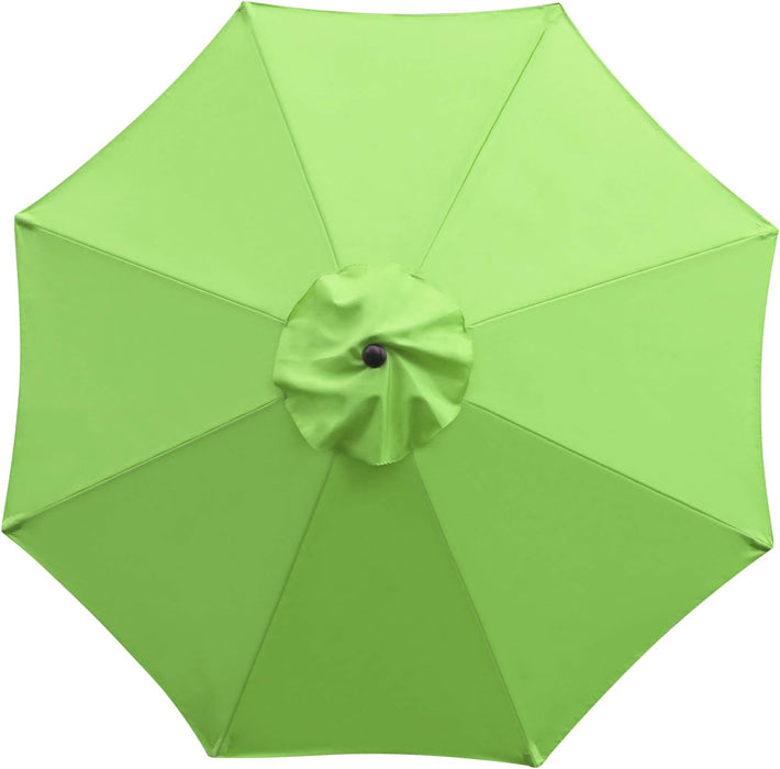 9Ft Patio Umbrella Outdoor Table Umbrella with 8 Rib Grass Green