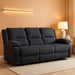 Draycoll Contemporary Manual Pull Tab Reclining Sofa, Dark Gray