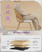 Rattan Dinner Chairs Set of 4 with Faux Leather Cushion, Modern Dining Room Chairs W/Adjustable Foot Pads, Kitchen Boho Chairs Mid Century Upholstered, White