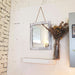 Wall Mirror with Wood Framed Rustic Mirrors for Wall Rectangle Decorative for Bedroom Bathroom Living Room Entryway Farmhouse Hanging Small