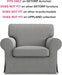 Ektorp Armchair 5 Color Cotton Cover for the IKEA Ektorp Chair Slipcover Replacement(Cotton-Grey)
