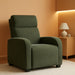 Single Sofa for Living Room, Corduroy Home Movie Theater Seating Reading Accent Chair with Side Pockets High Back for Nursing Bedroom, Dark Green