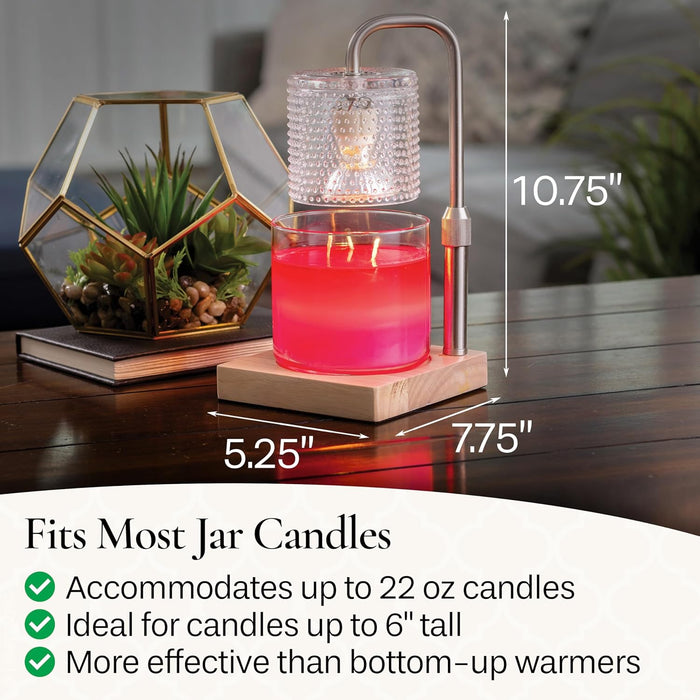 Etc. Silver Hobnail Lamp – for Top-Down Warming & Flame-Free Fragrance