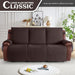 Waterproof Recliner Sofa Cover, Non-Slip Reclining Couch Covers for 3 Seat, Recliner Couch Cover Furniture Protector with Elastic Straps for Pets, Kids, Chocolate