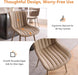 Dining Chairs Set of 2 Mid-Century Modern Kitchen Chairs Khaki
