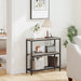 Console Table with Power Outlets, Entryway Table with Storage, Narrow Sofa Table with 3 Tier Shelves, 2 USB Ports, 2 Power Outlets, Hallway Table for Couch, Living Room, Entrance, Grey