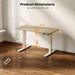 Electric Height Adjustable Standing Desk 48X24 Inch, Light Walnut