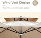 10' X 13 'Patio Umbrella with LED Light Outdoor Cantilever Umbrellas