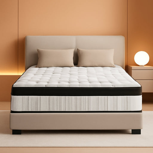 14 Inch Queen Hybrid Mattress - Medium Firm Memory Foam and Pocket Spring Bed in a Box - Cooling Gel for Pressure Relief, Certified Motion Isolation, Fiberglass Free Mattress for Queen Bed