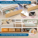 Triple Bunk Bed With BuiltInStorage Shelving White