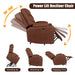 Power Lift Recliner Chair,Massage Lift Chair for Elderly with Heated Vibration,Electric Reclining Chairs,Infinite Position Fabric Recliner Chair,Cup Holders,Remote Control, Brown