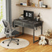 32 Inch Small Desk with Drawers, Black