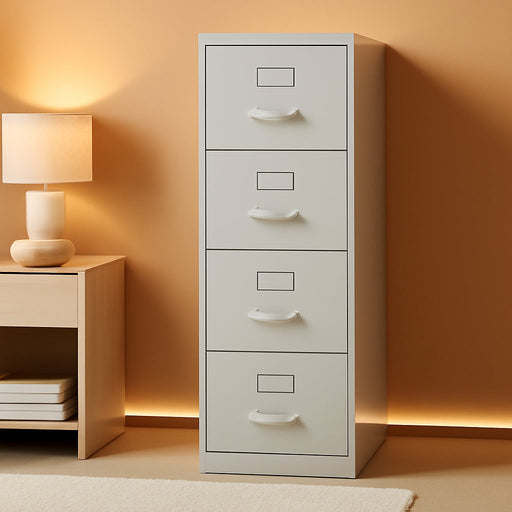 LLR48499 Commercial Grade Vertical File Cabinet, Light Gray
